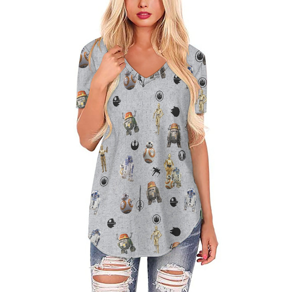 Droids Women's V-neck Top