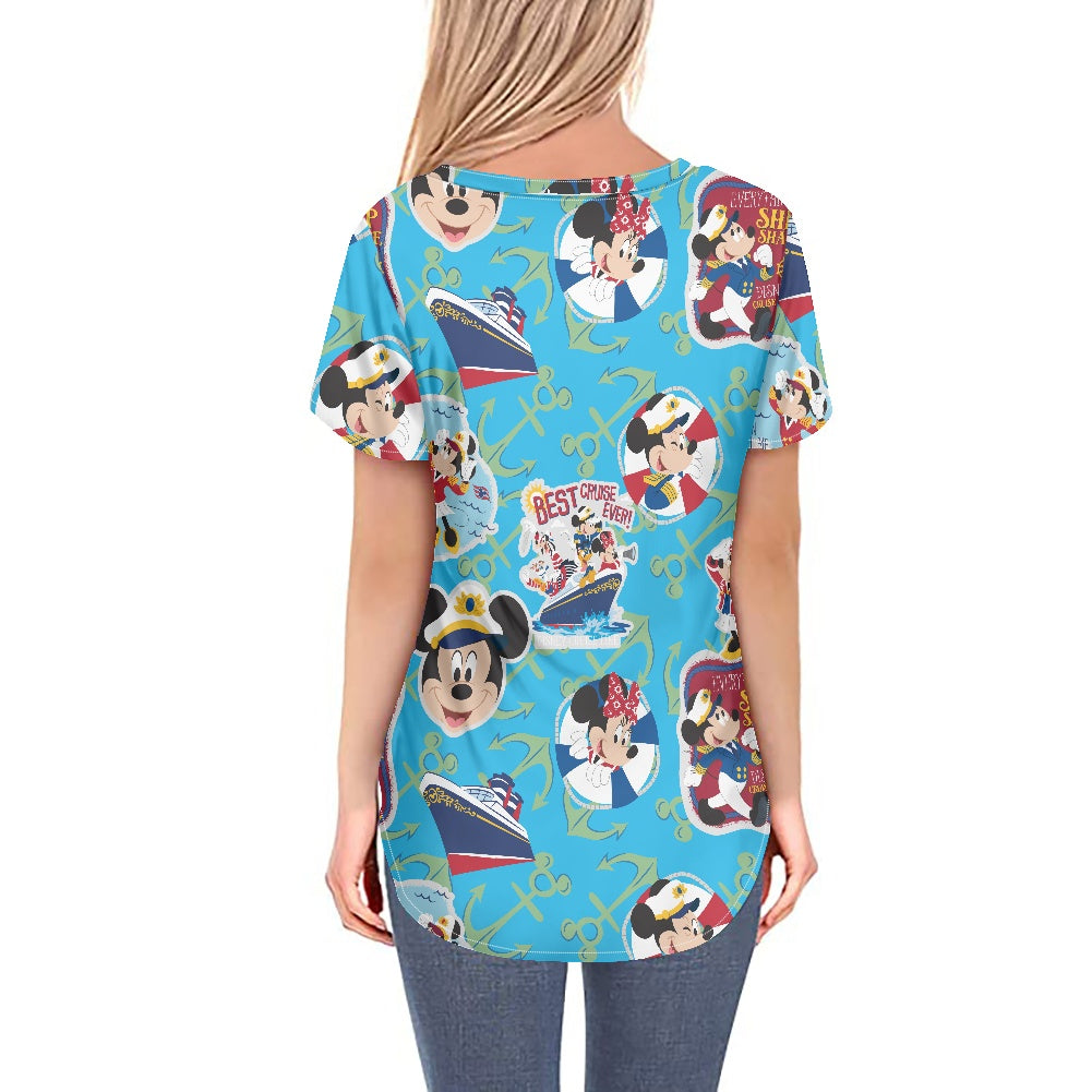 Cruise Mouse Women's V-neck Top