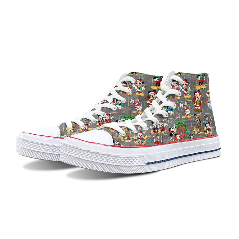 Christmas Buddies High Top Canvas Shoes