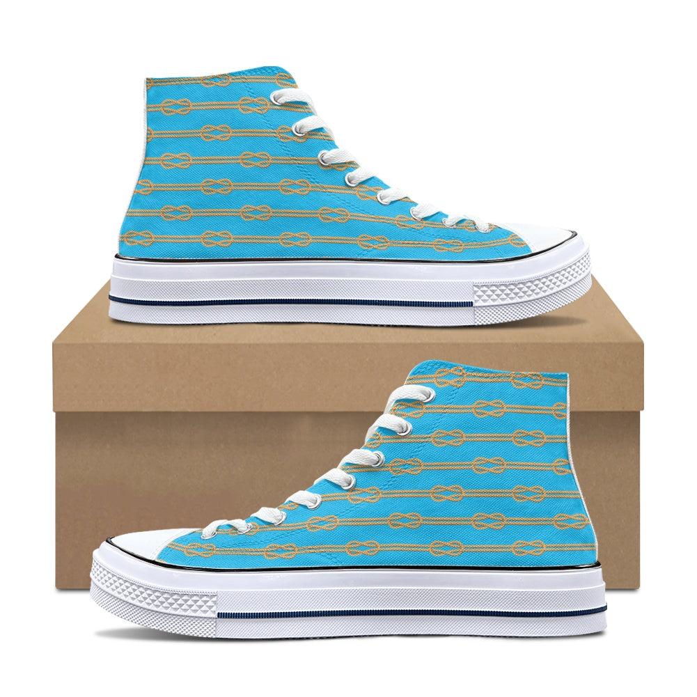 Knot Your Way High Top Canvas Shoes