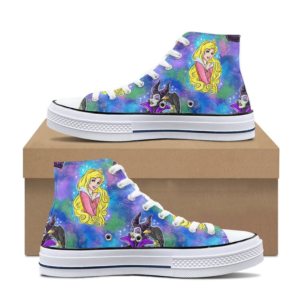 Sleepy Princess High Top Canvas Shoes