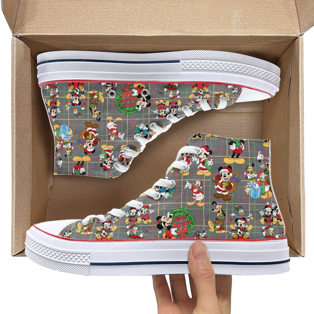 Christmas Buddies High Top Canvas Shoes