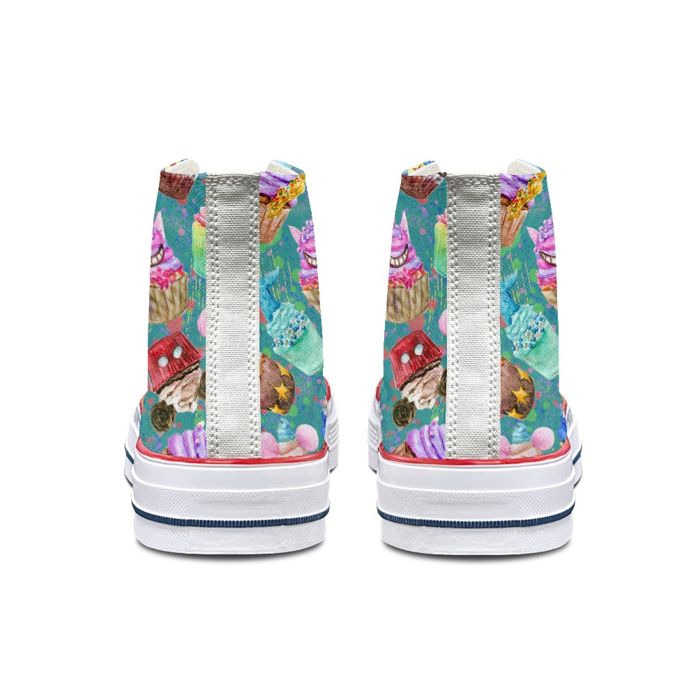 Sweet Treats High Top Canvas Shoes