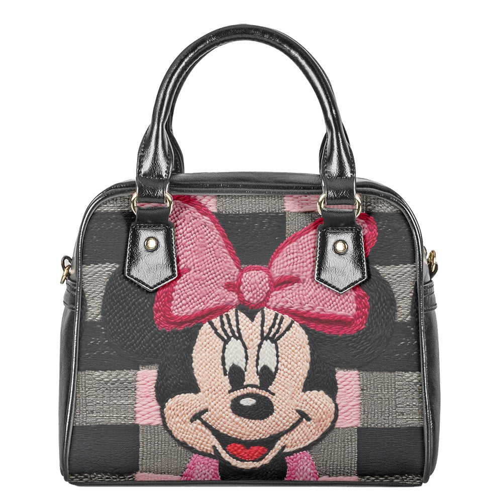 Mouse Plaid Bowler Bag