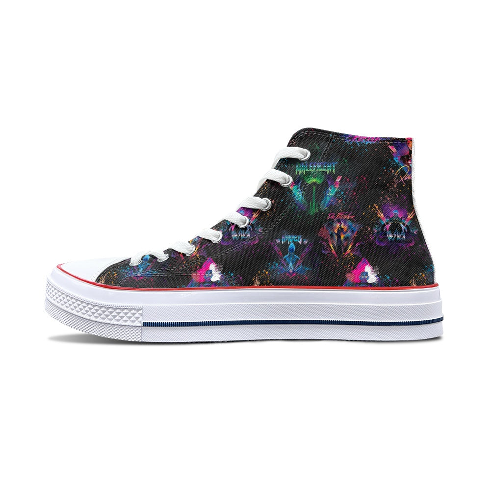 Evil Rocks High Top Canvas Shoes