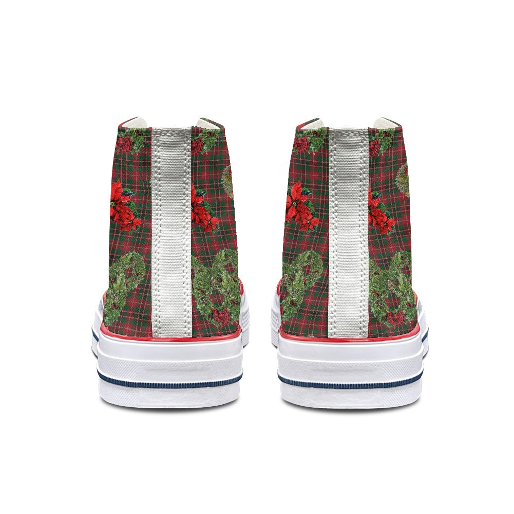 Christmas Wreaths High Top Canvas Shoes