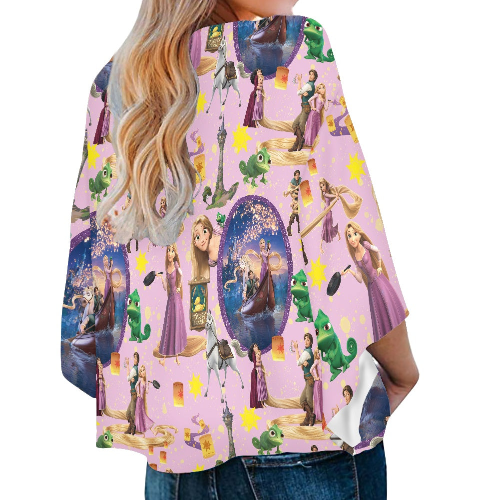 Floating Lanterns Women‘s’ V-neck Streamers Blouse