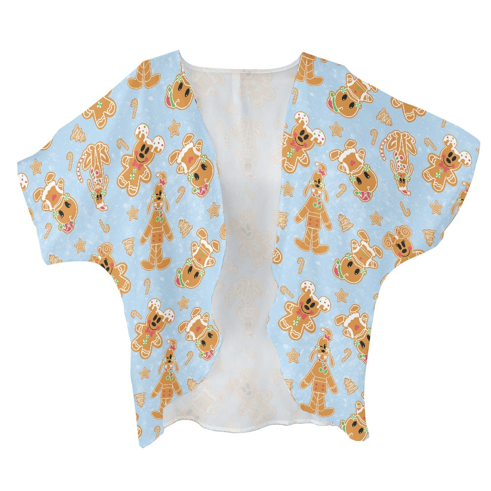 Gingerbread Cookie Pals Women's cardigan chiffon shirt