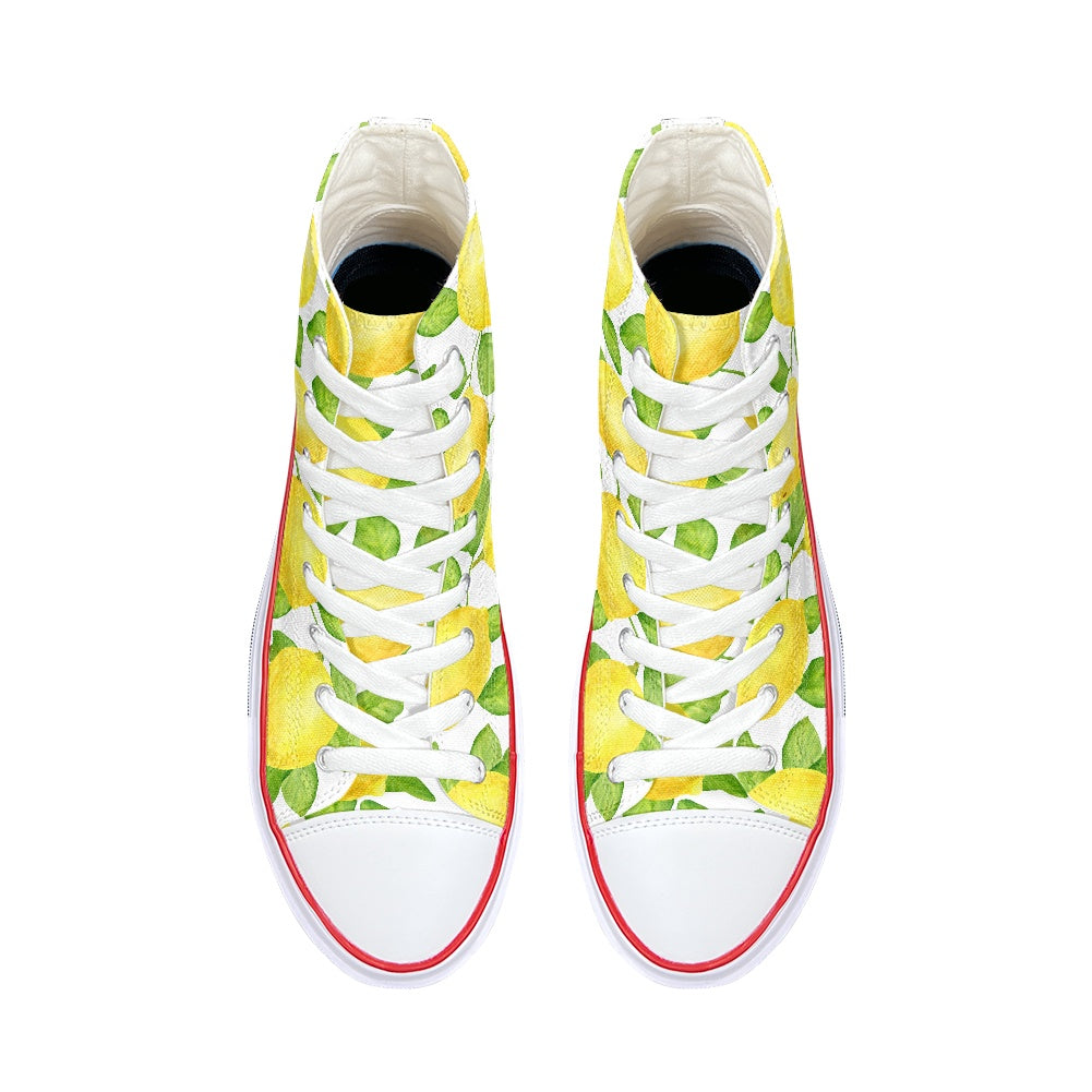 Lemons High Top Canvas Shoes