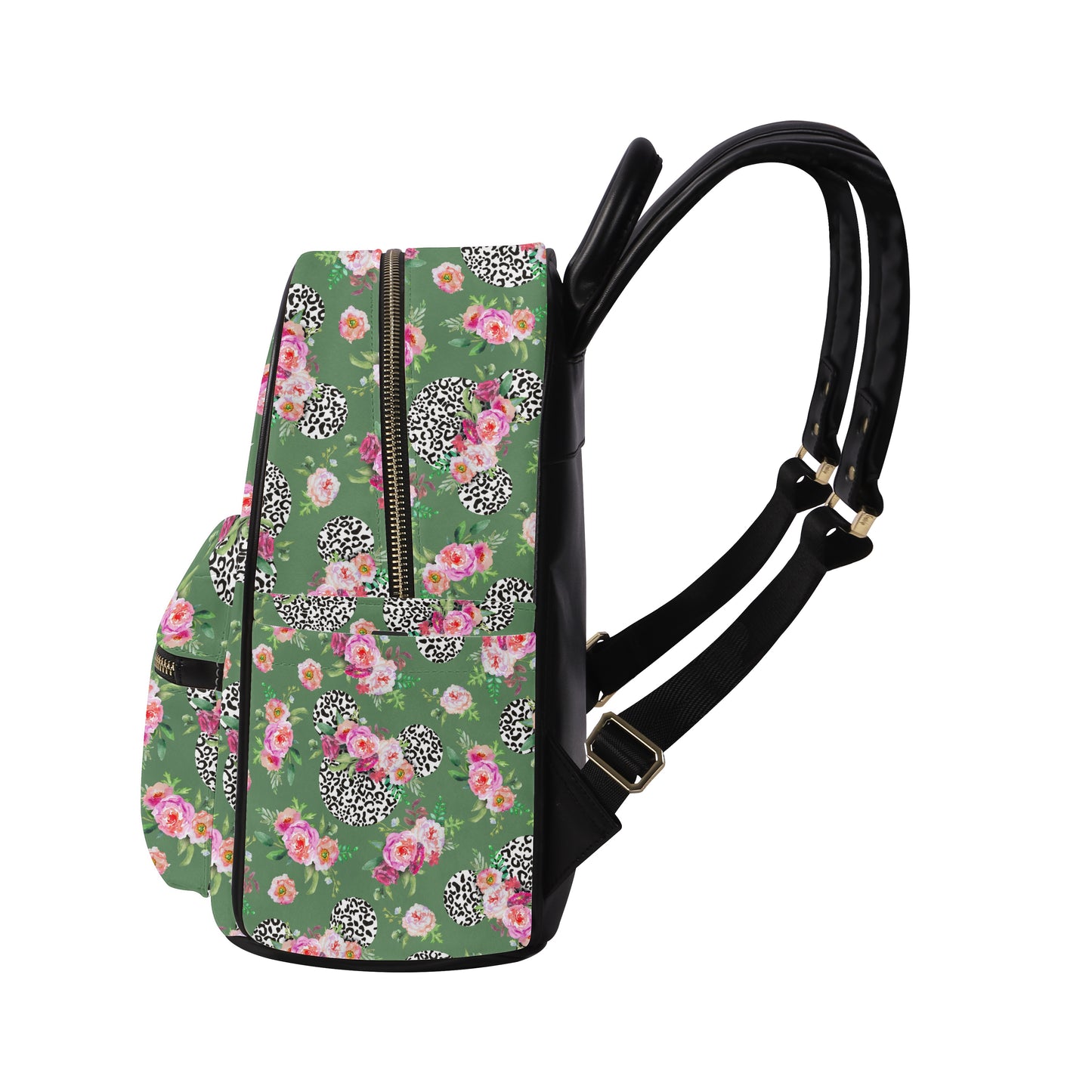 Floral Cheetah Green Casual Backpack for women