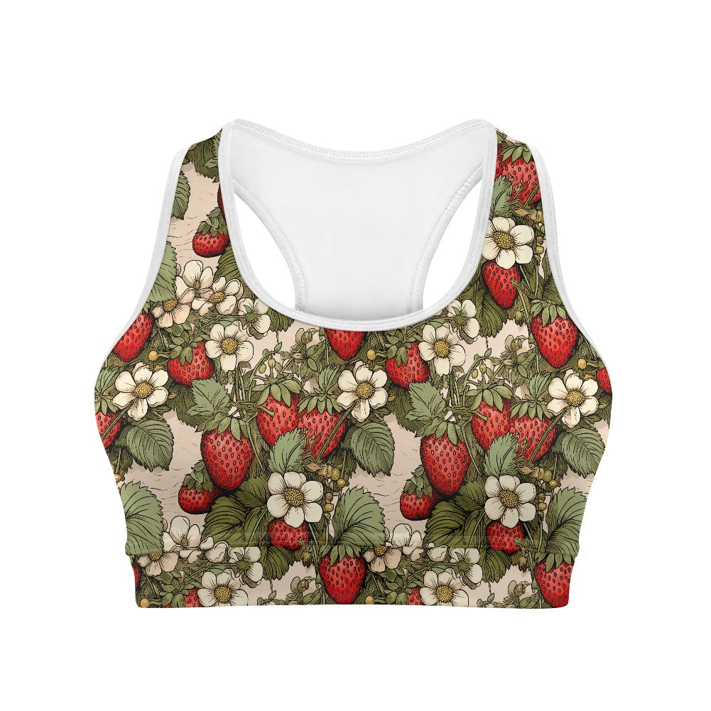 Strawberry Flowers Women's Sports Vest