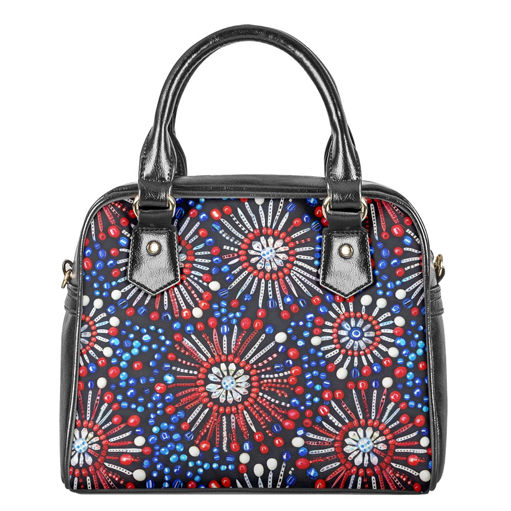 RWB Beaded Fireworks Bowler Bag