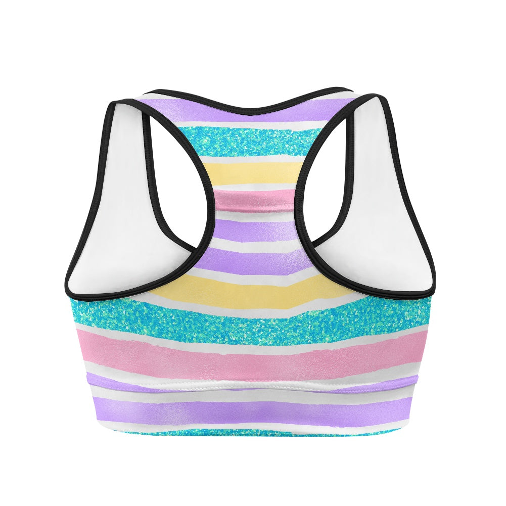 Pastel Stripe Women's Sports Vest