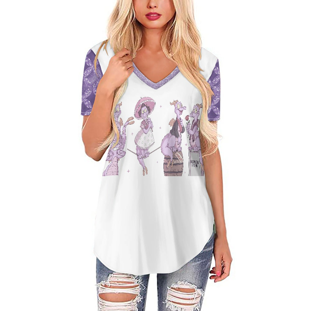 Purple Dragon HM Stretch Women's V-neck Top