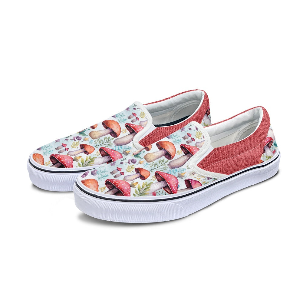 Red Mushroom Pedal canvas shoes for Adult