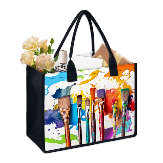 Paint Brushes Tote bag(Double-sided Print )