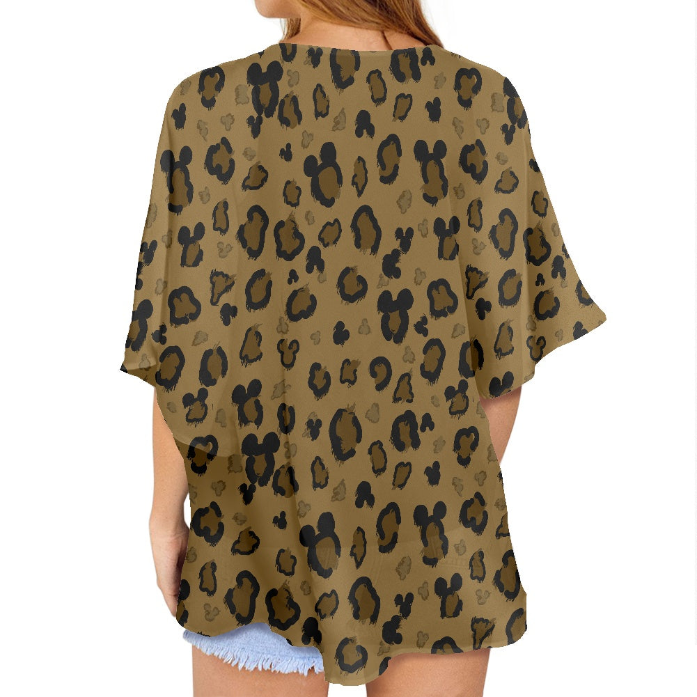 Cheetah Mouse Women's cardigan chiffon shirt