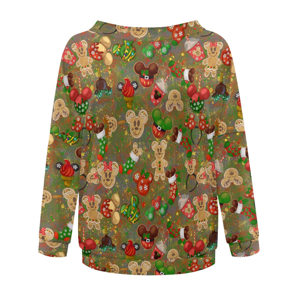 Christmas Cookie Women's one-shoulder top