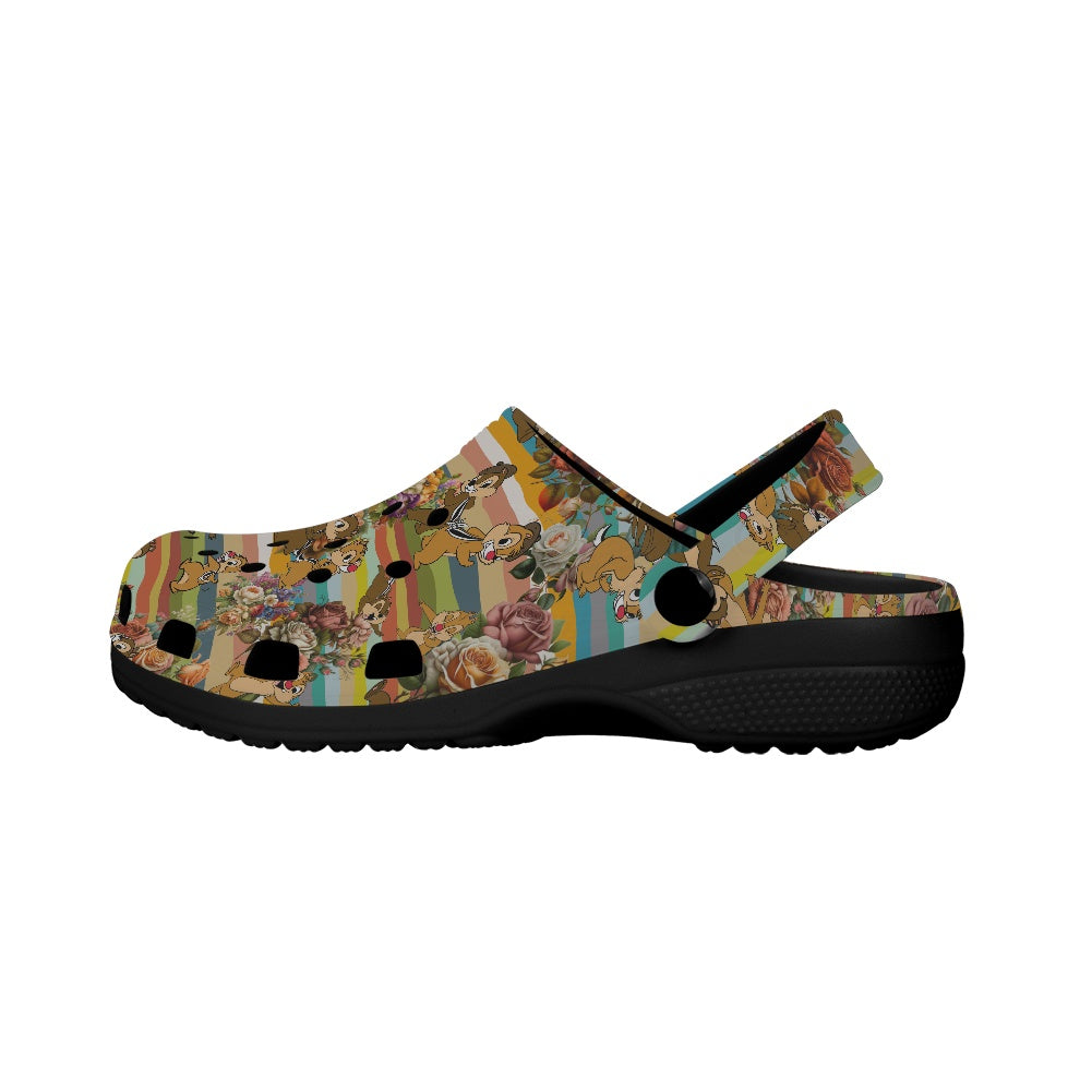 Chipmunks Crocs Black Sole