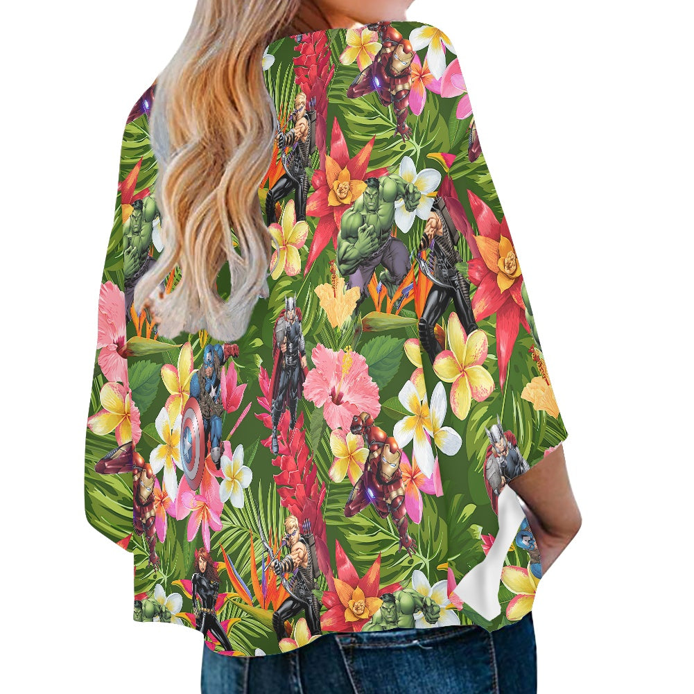 Tropical Heroes Women‘s’ V-neck Streamers Blouse