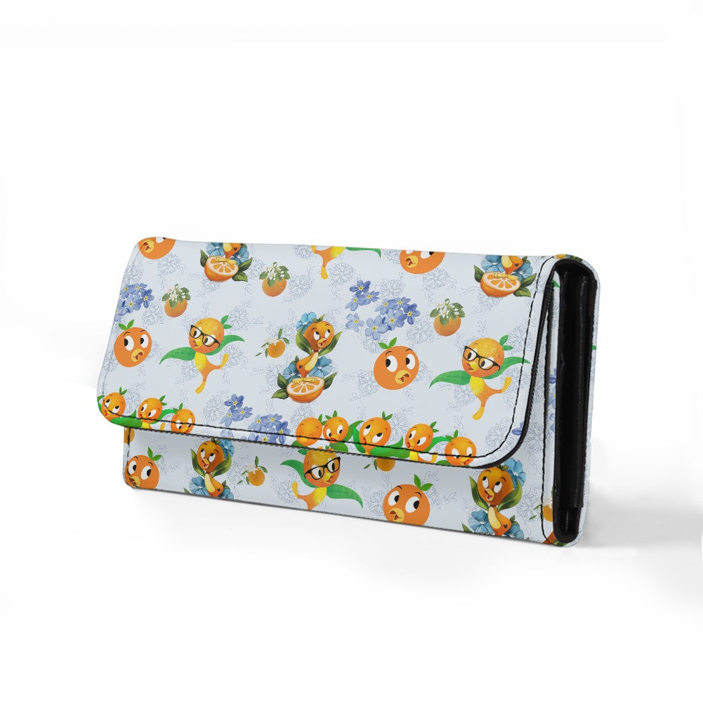 Classic Orange Bird Long Folding Wallet