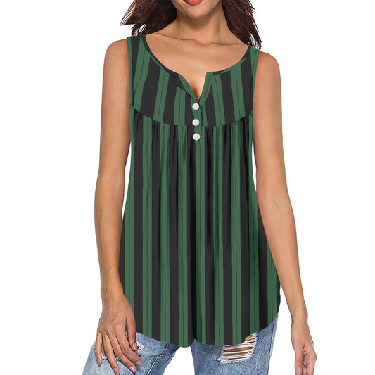 HM Wallpaper Stripe Women's Sleeveless V-Neck Top