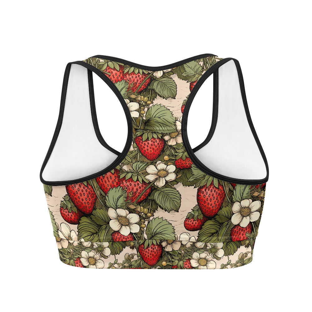 Strawberry Flowers Women's Sports Vest